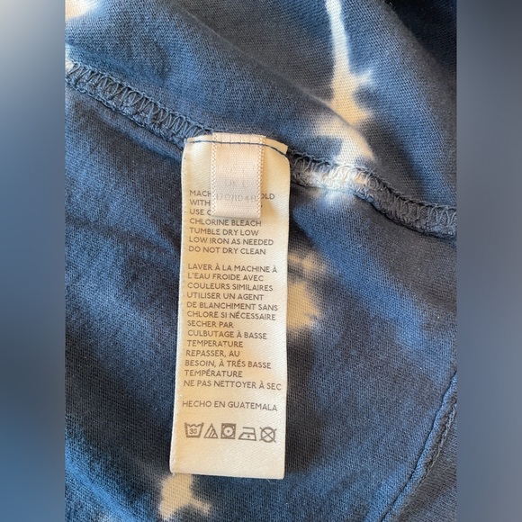 We The Free Blue and White Tie-Dye Long Sleeve Tee - Picture 4 of 5